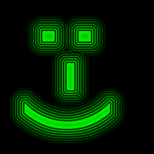 Alien Neon Smiley